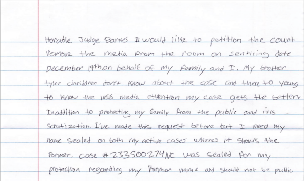 handwritten letter